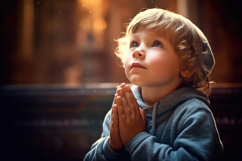 kleiner Junge betet