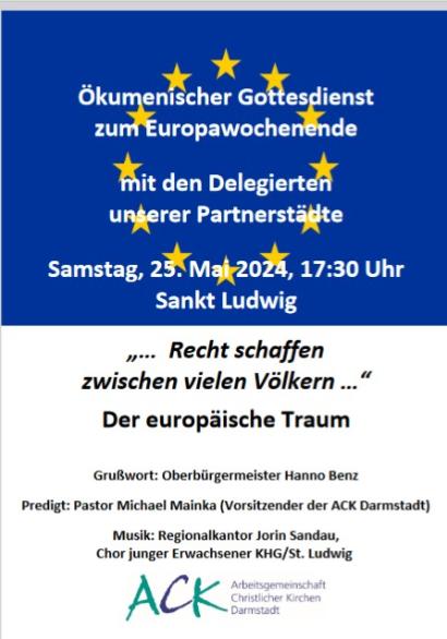 Plakat Europagottesdienst