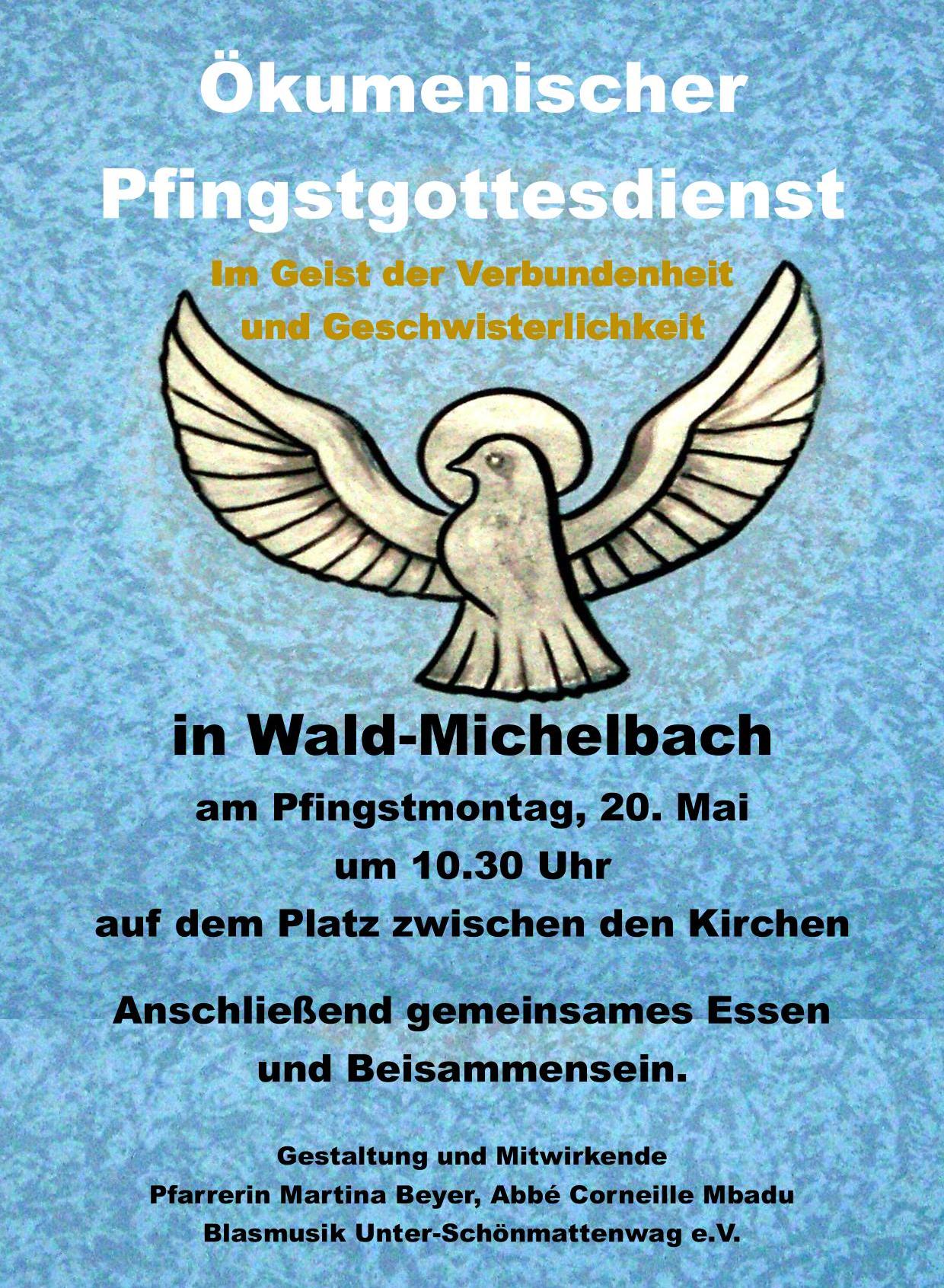 Plakat Pfingstgottesdienst (c) Patsoralraum Überwald