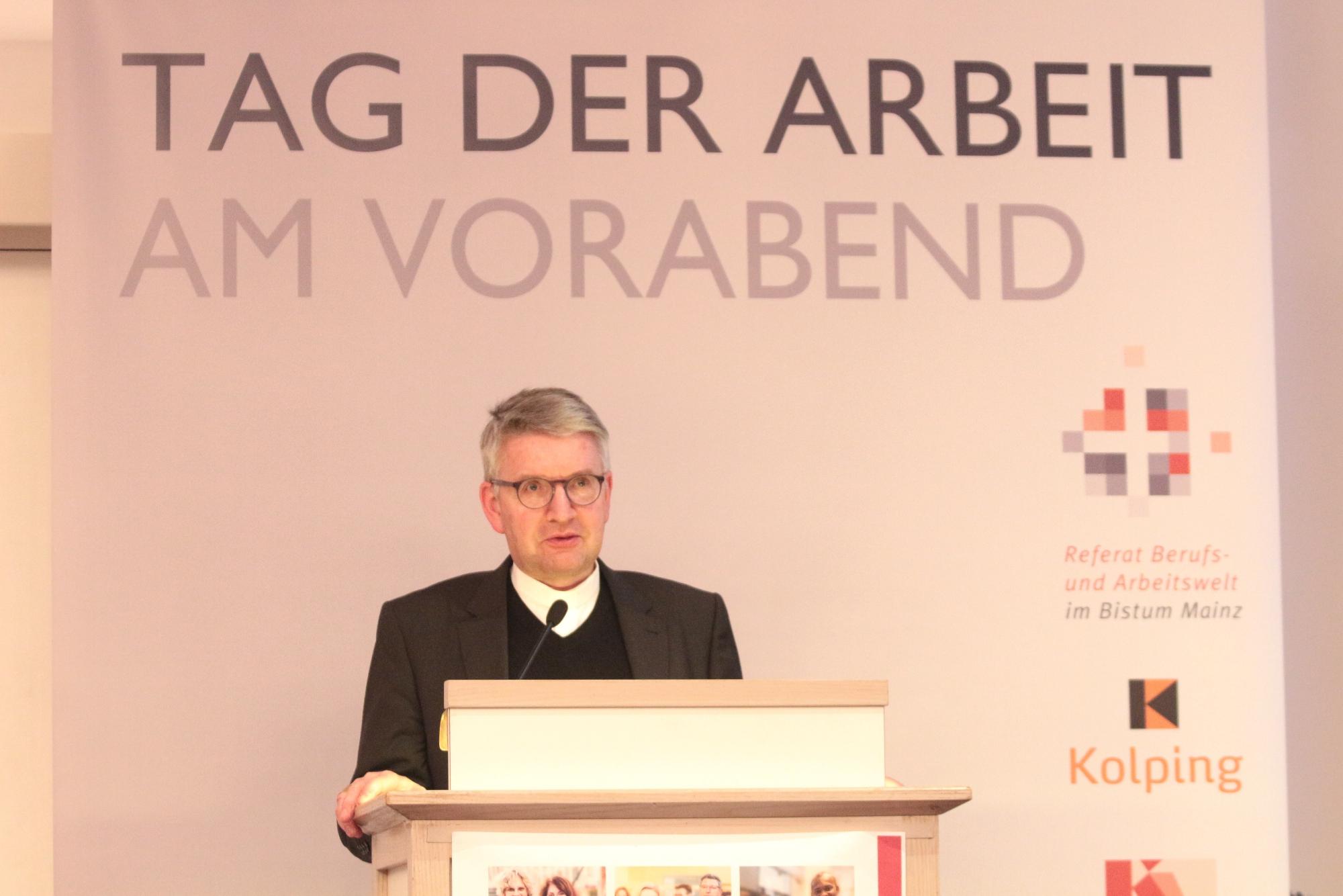 Mainz, 30. April 2024: Bischof Peter Kohlgraf würdigte die Betriebsseelsorge zum 60-jährigen Bestehen. (c) Bistum Mainz / Blum