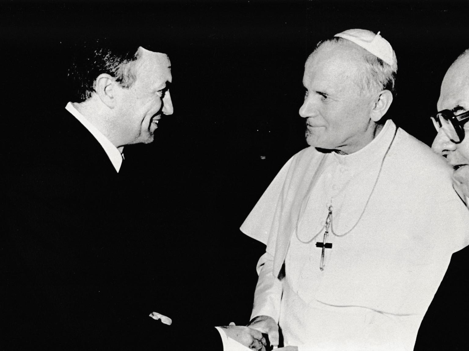 Johannes Paul II und Karl Lehmann (c) Bistum Mainz