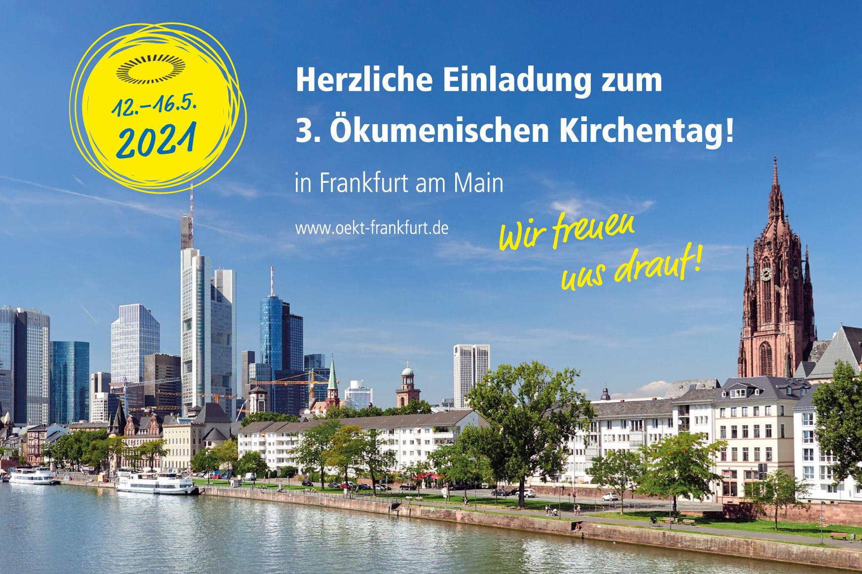 Postkarten Ankündigung Ökumenischer Kirchentag Frankfurt 2021 (c) Bistum Limburg