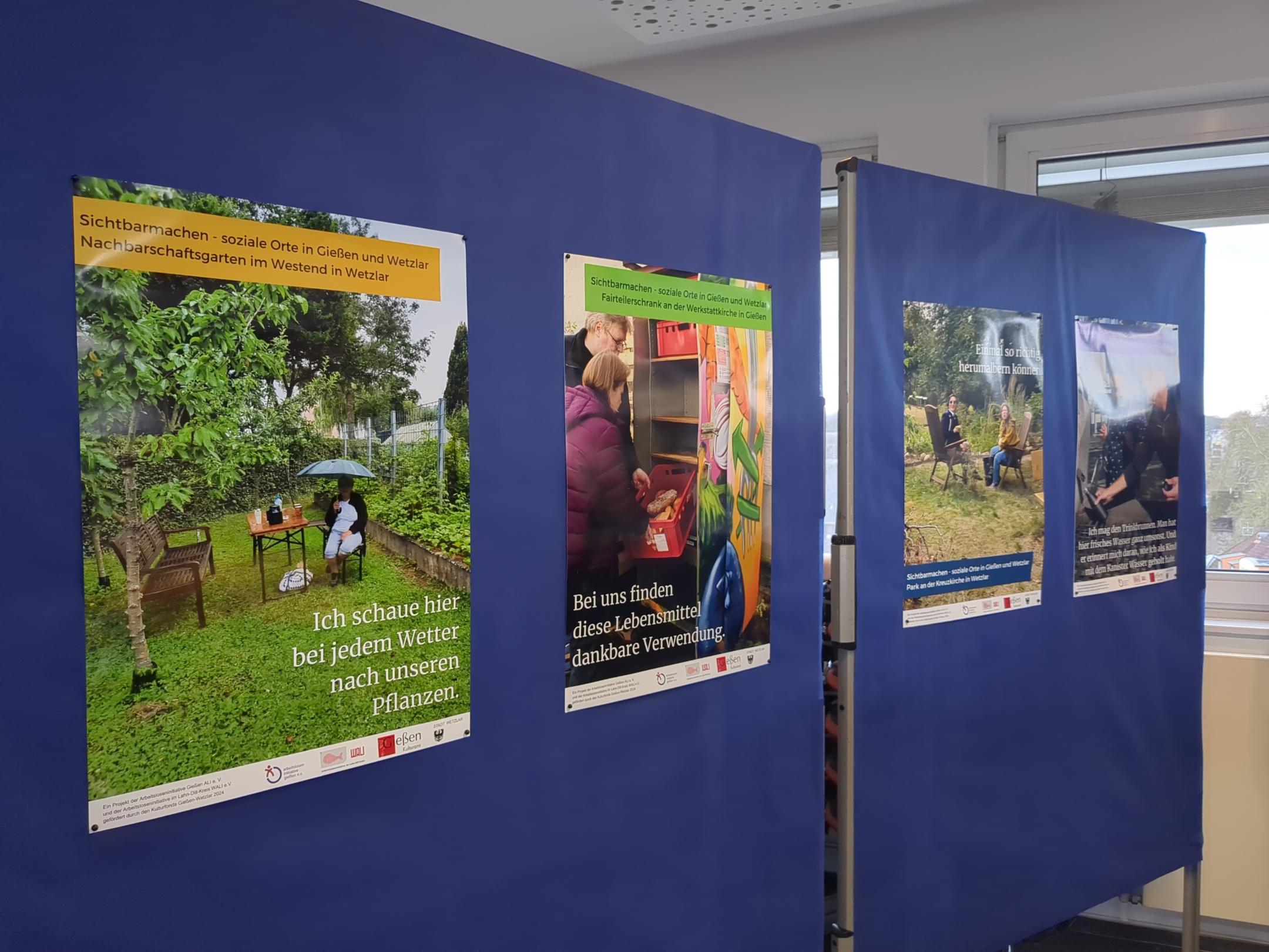 Plakate zeigen verschiedene Orte in Gießen und Wetzlar