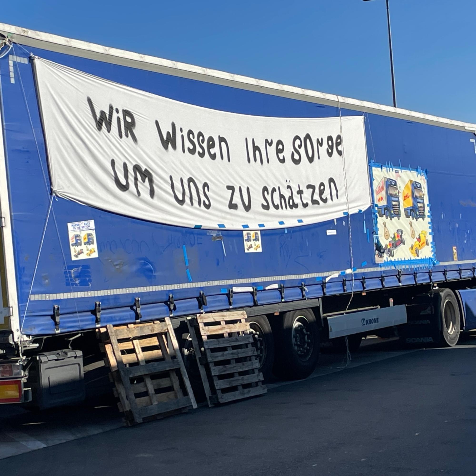Fahrer-Streik in Gräfenhausen