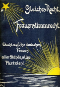 Broschüre Verein Frauenstimmrecht. Titelblatt: Lida Gustava Heymann: Gleiches Recht,  Frauenstimmrecht. München 1907, Cover. Bestand Archiv der deutschen Frauenbewegung Kassel