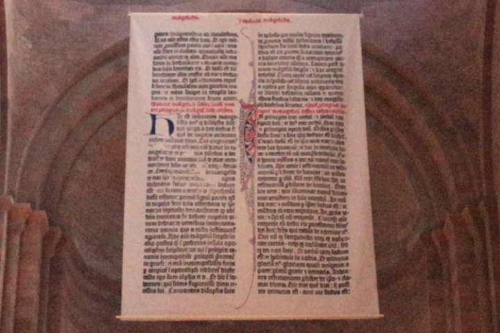 Größte Bibelseite der Welt im Mainzer Dom