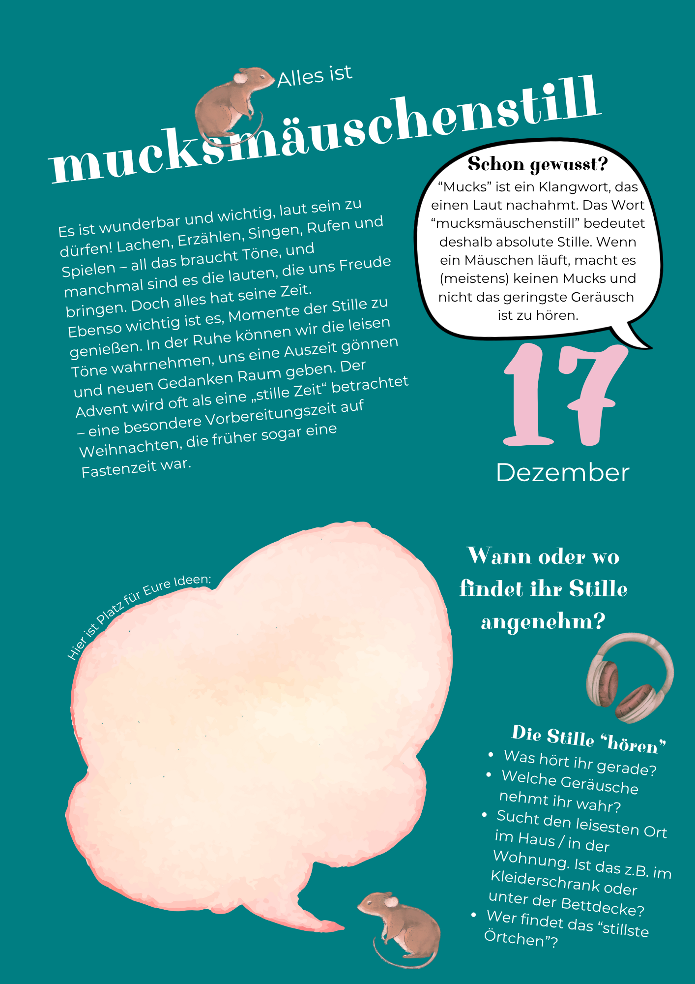 Adventskalender Beispielseite 17. Dez. 2025