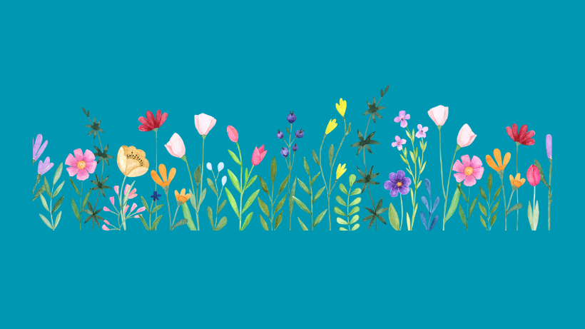 Blumenwiese blau