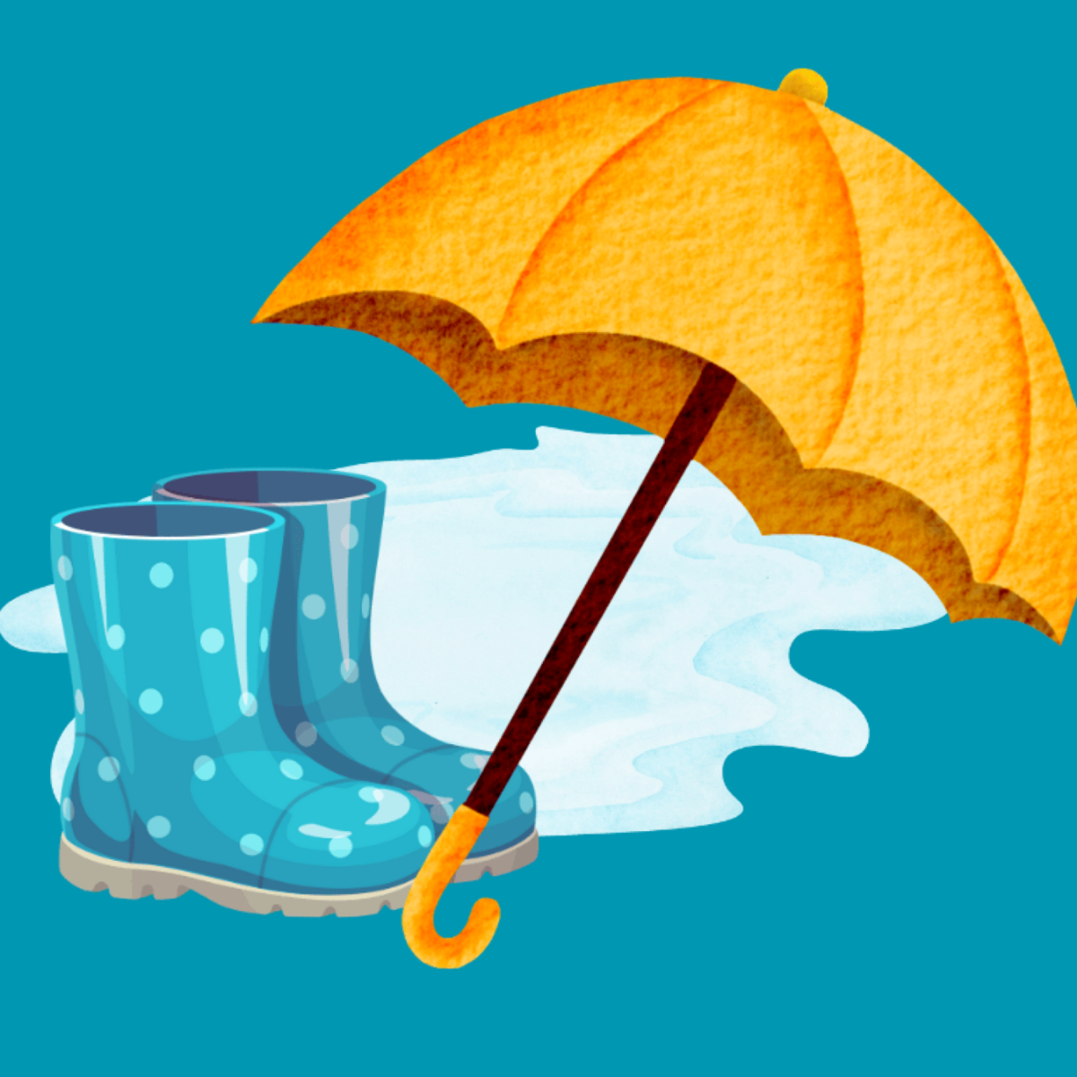 Pfütze_und_Regenschirm