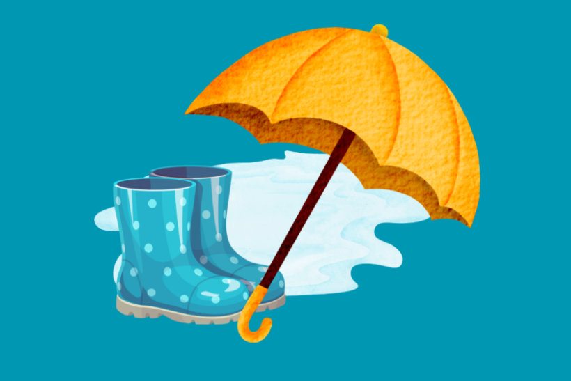 Pfütze_und_Regenschirm