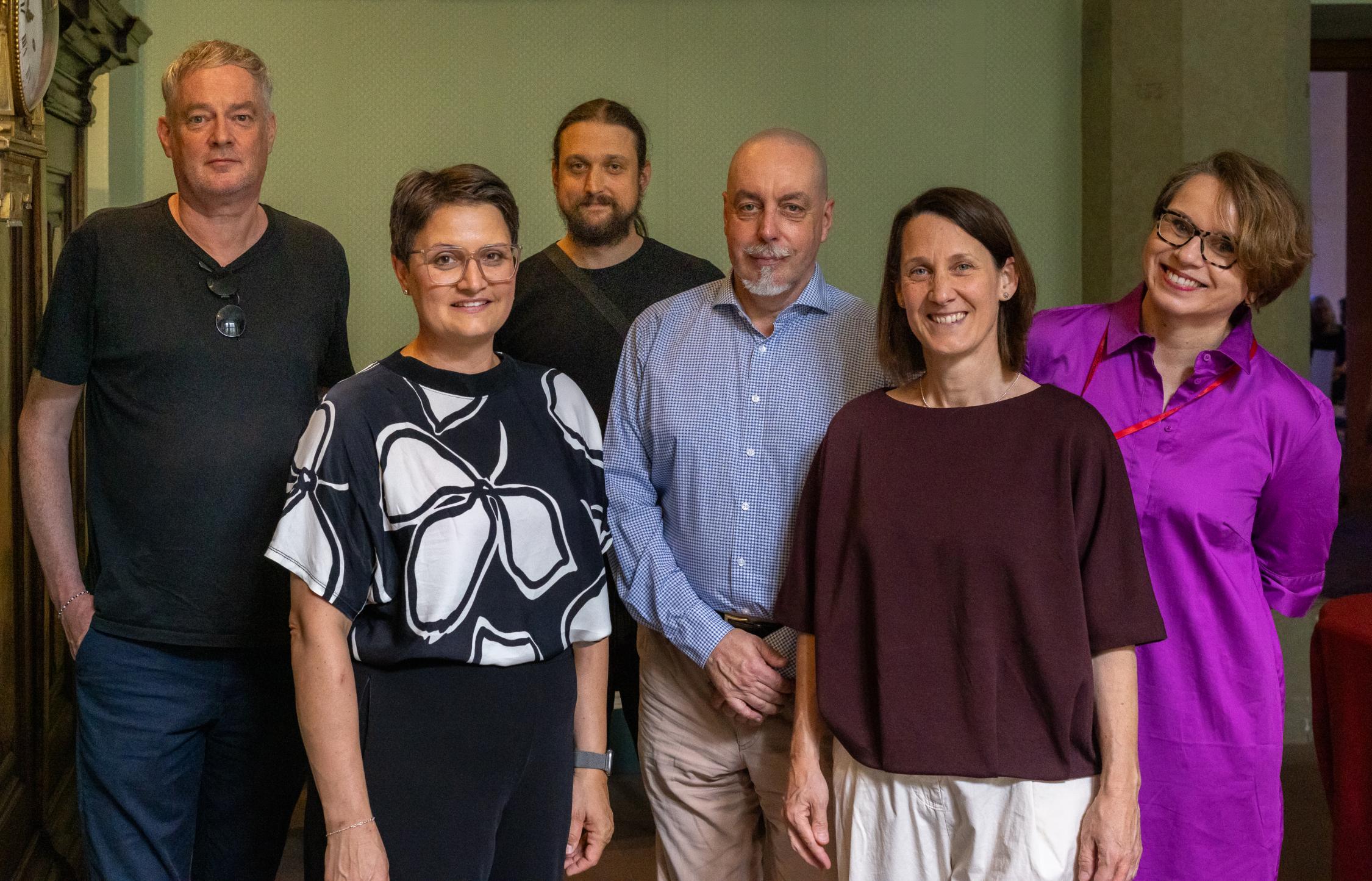 Gruppenfoto: Prof. Dr. Markus Holzbach, Dr. Sonja Petersen, Valentin Brück, Dr. Gerhard Kölsch, Dr. Anja Lempges, Agnes Cibura M.A.