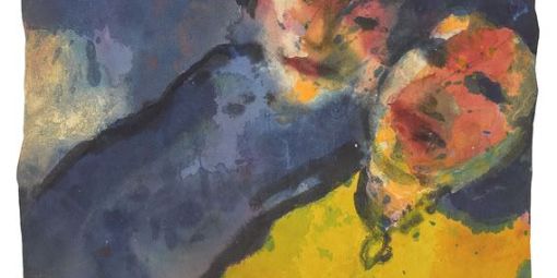 Emil Nolde, Glückliches Paar (Happy Couple,1930-50, Aquarell, 17.5 x 18.5 cm-a3d249b2