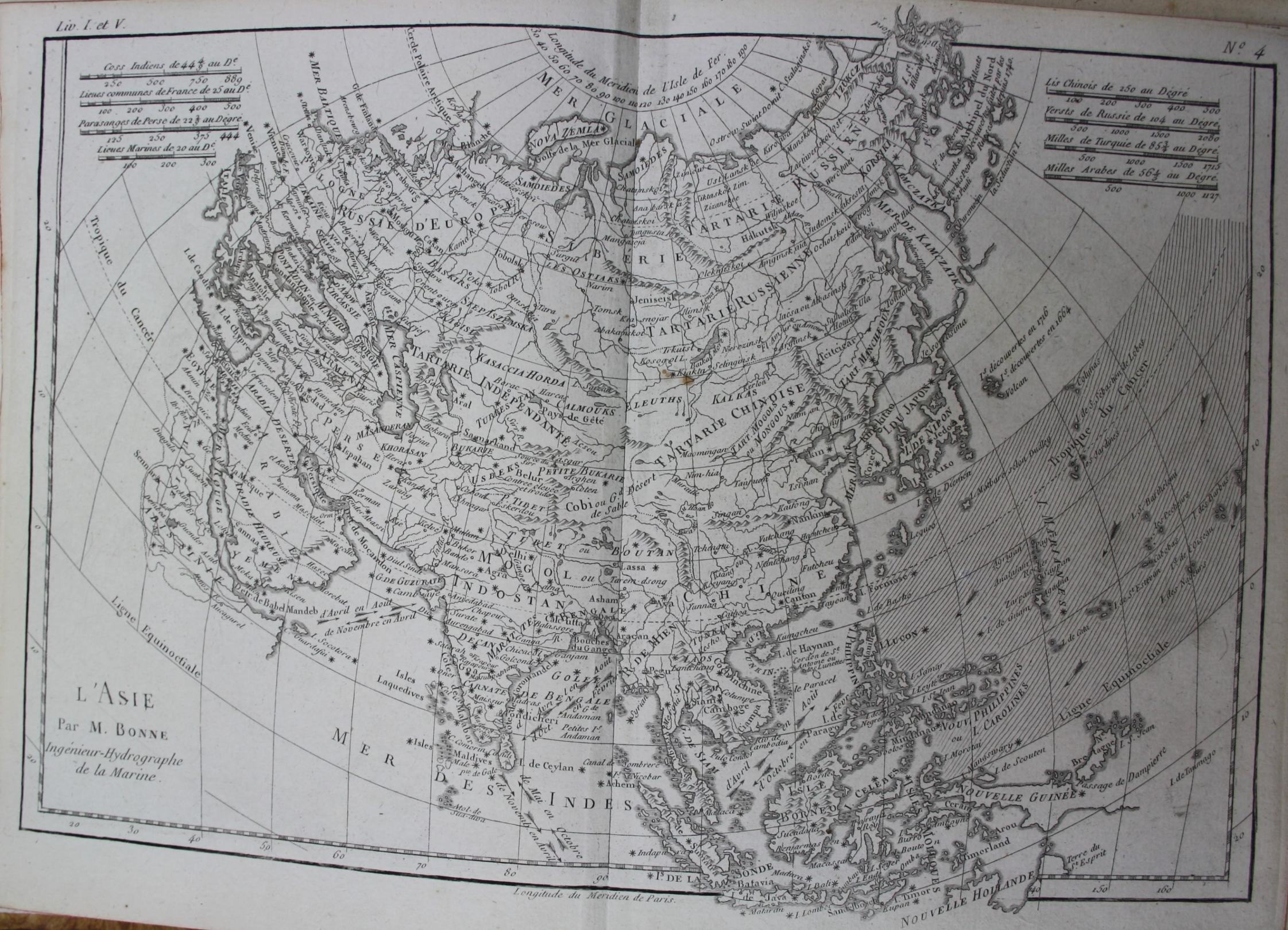 360-Grad Karte von China - Atlas de Toutes les Parties Connues Du Globe Terrestre ... Du Commerce Des Européenes les Deux Indes Gèneve 1780 (Martinus-Bibliothek Mainz, 13/1078)