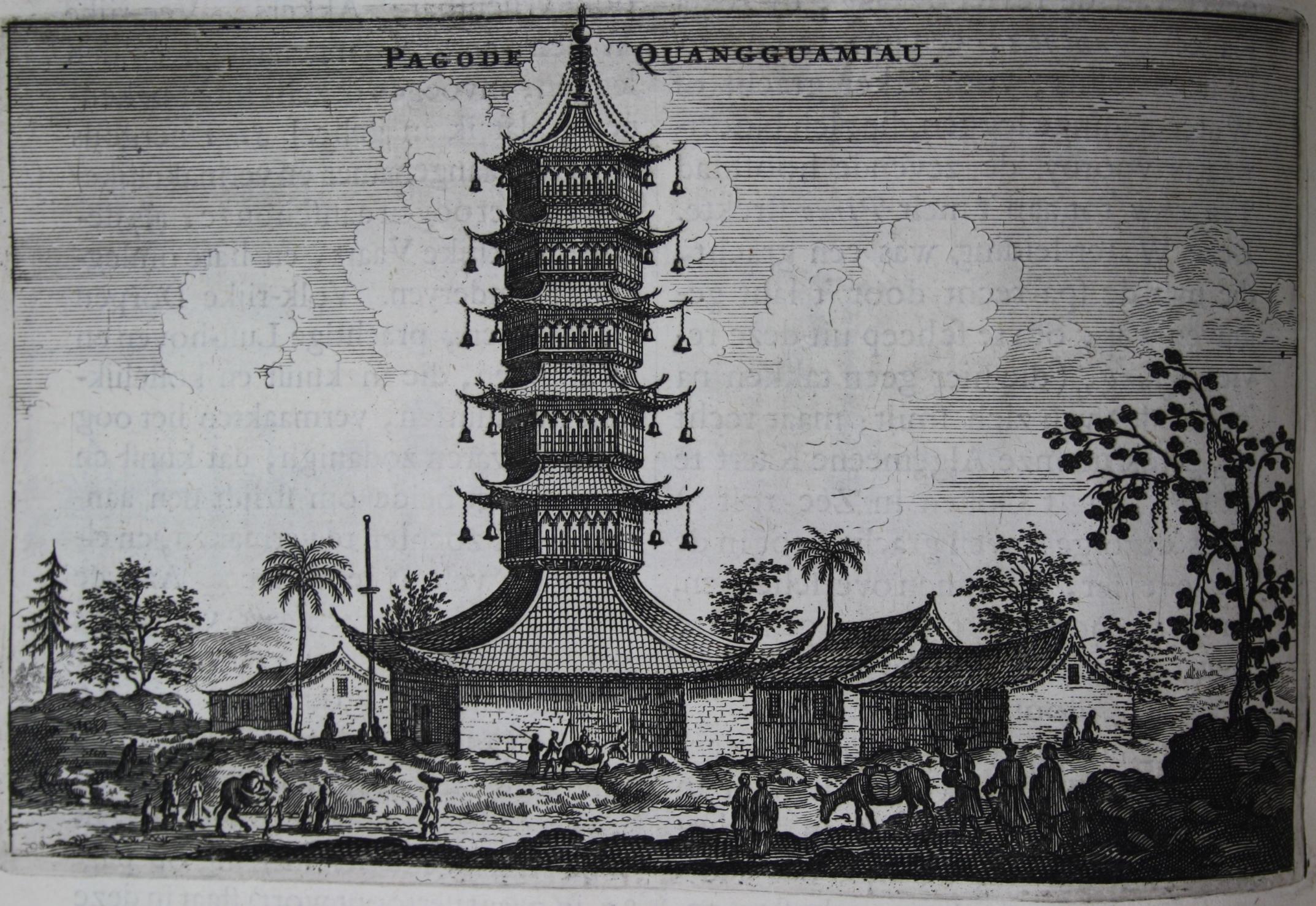 Chinesische Pagode - Joan Nieuhof, Het Gezantschap der Neerlandtsche Oost-Indische Compagnie ... Keizer van China Amsterdam 1665 (Martinus-Bibliothek Mainz, 13/1091)