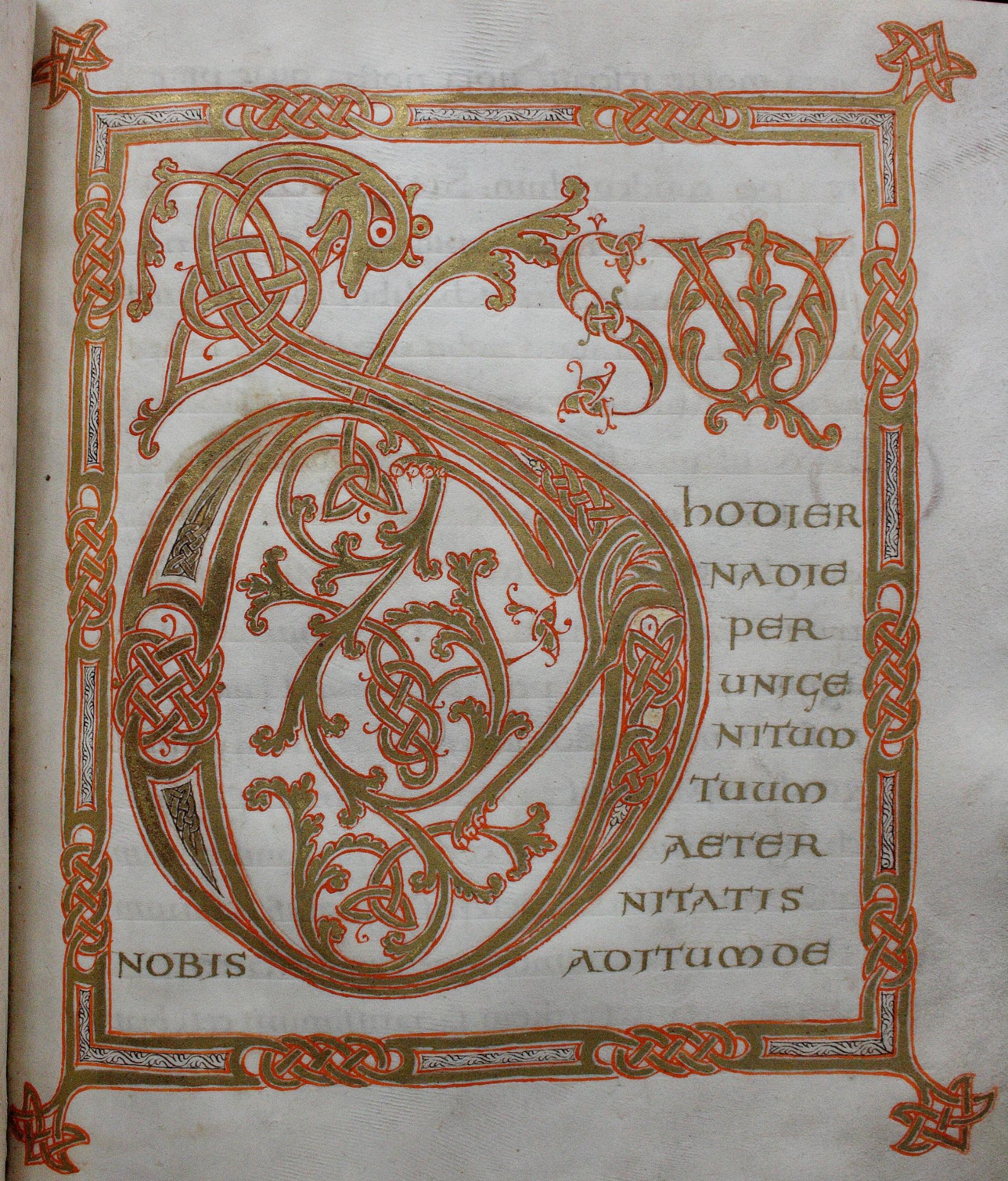 Seite aus dem Sakramentar aus Mainz, St. Alban - 9./10. Jh. (c) Martinus-Bibliothek