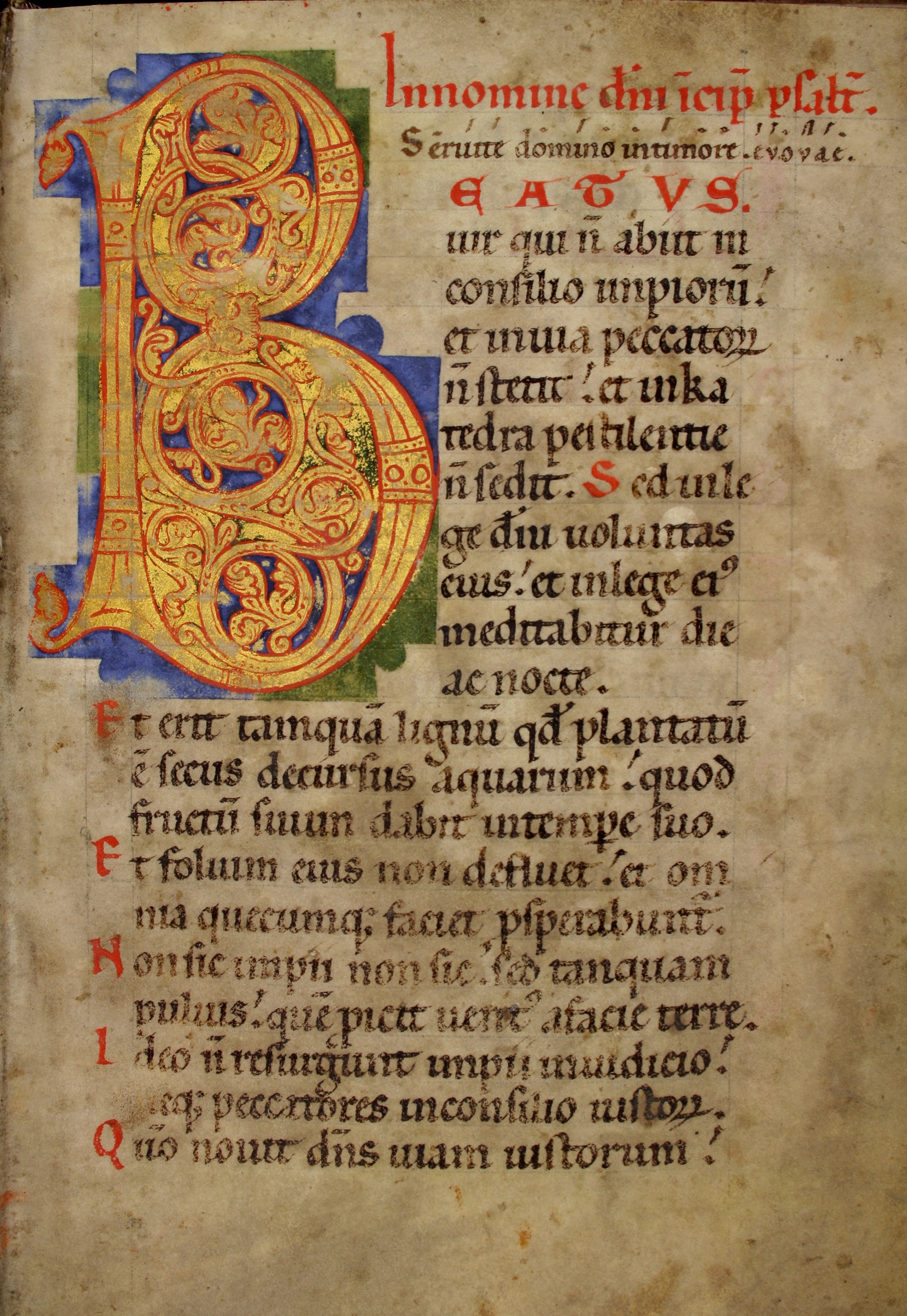 Psalterium - Mainz, St. Peter: Beatus vir