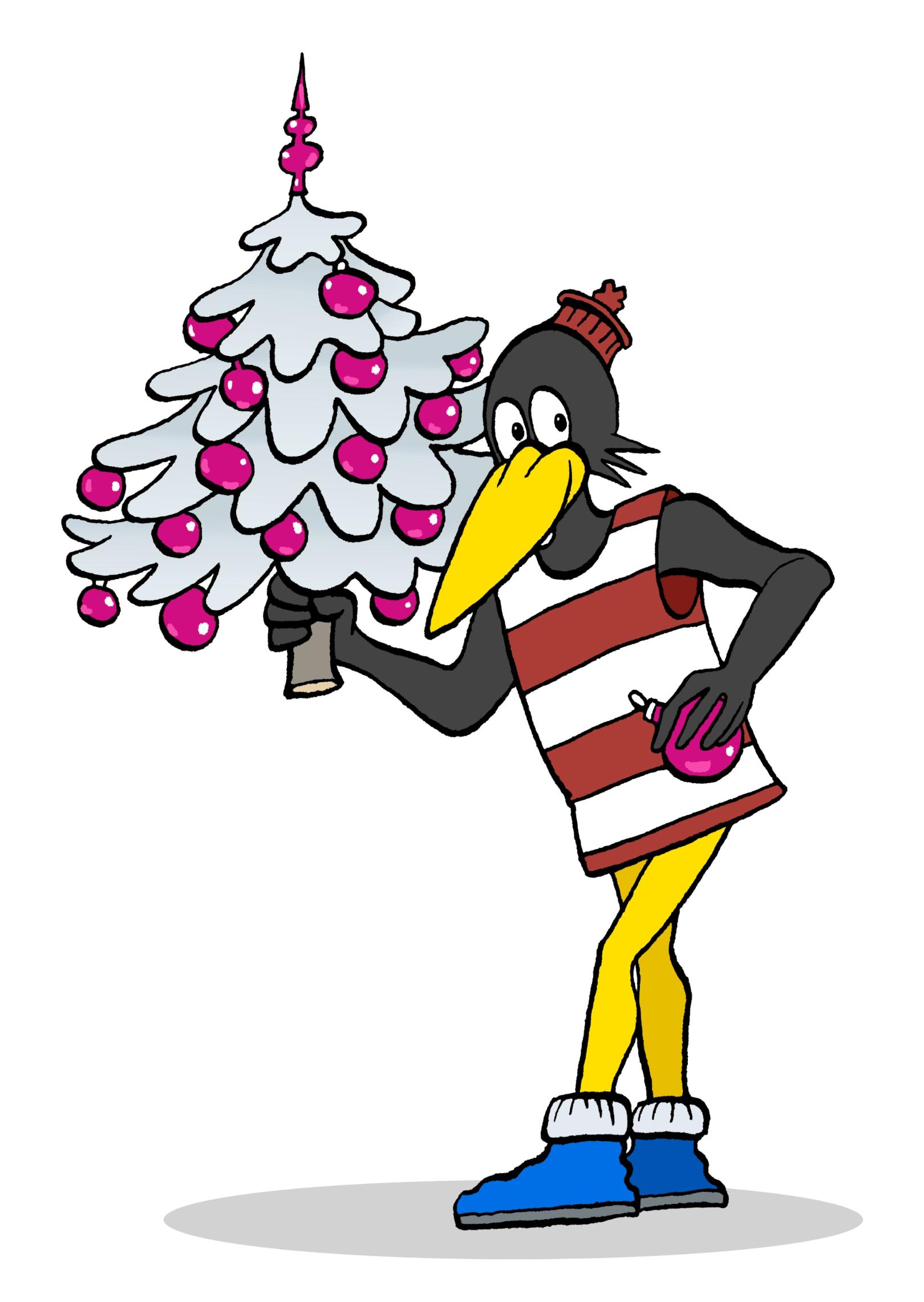 Fridolin_2024_Weihnachtsbaum_4c_weissohne (c) Borromäusverein