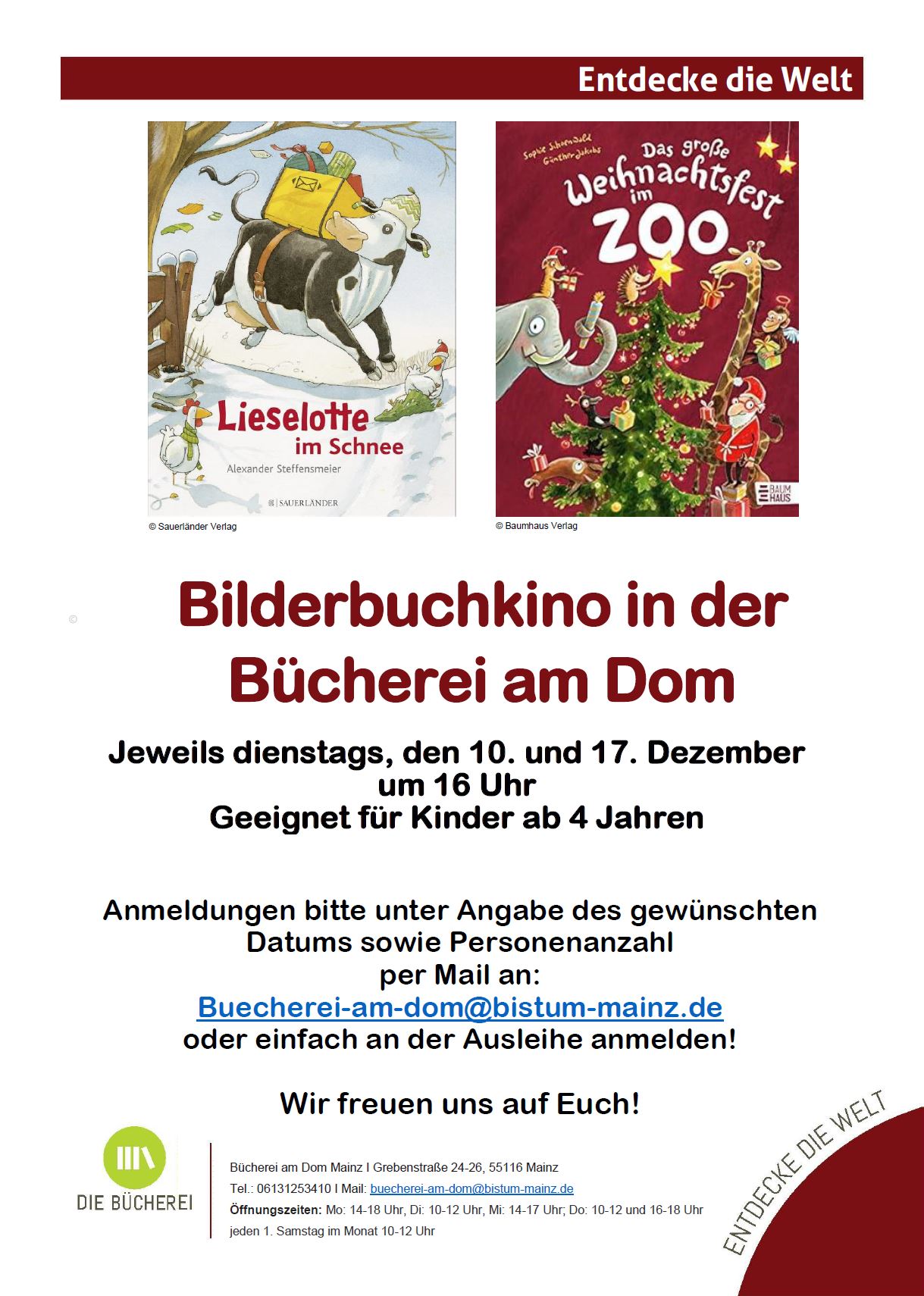 Adventslesung_Mainz (c) Bücherei am Dom Mainz