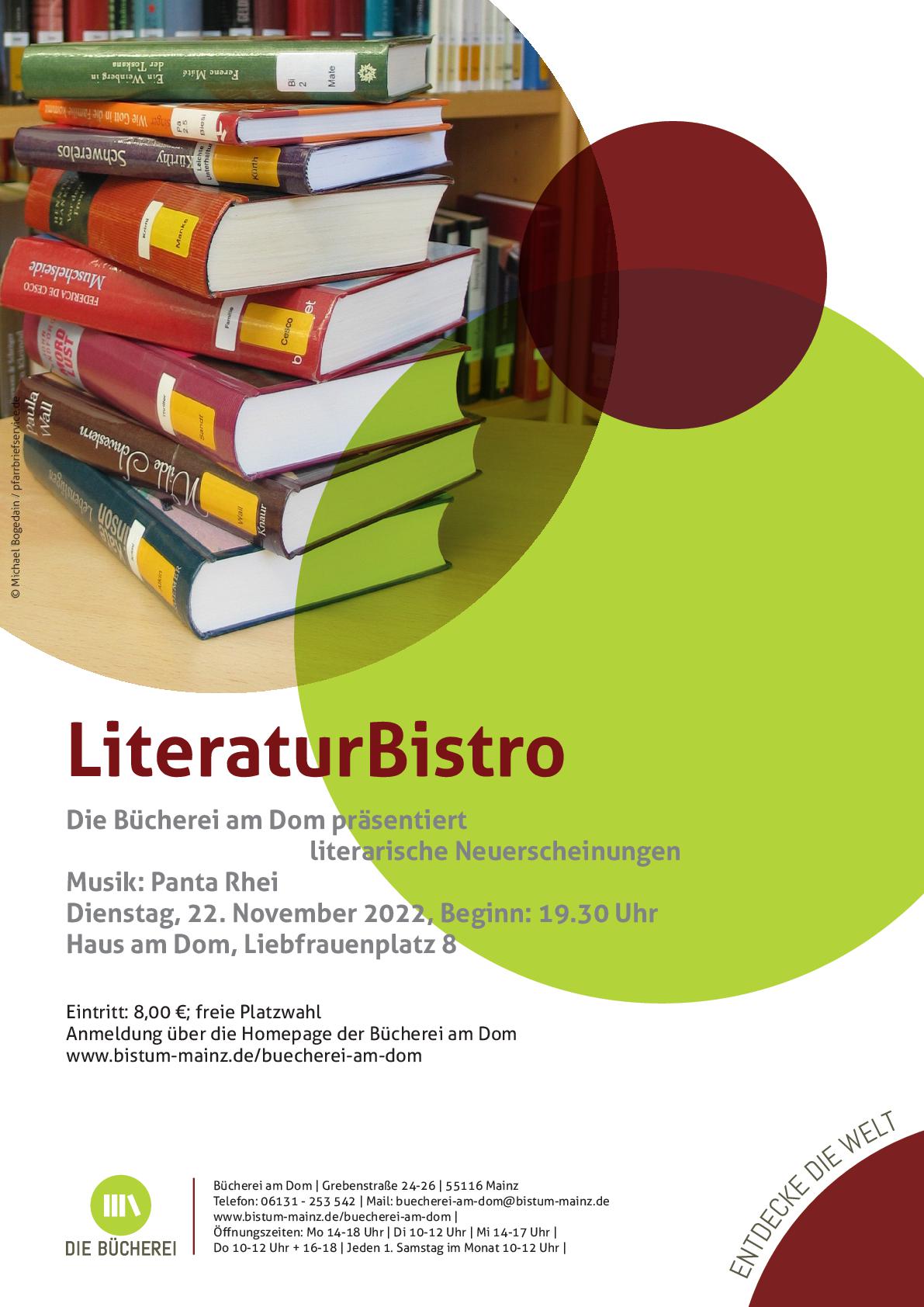 LiteraturBistro 2022 (c) Bücherei am Dom Mainz