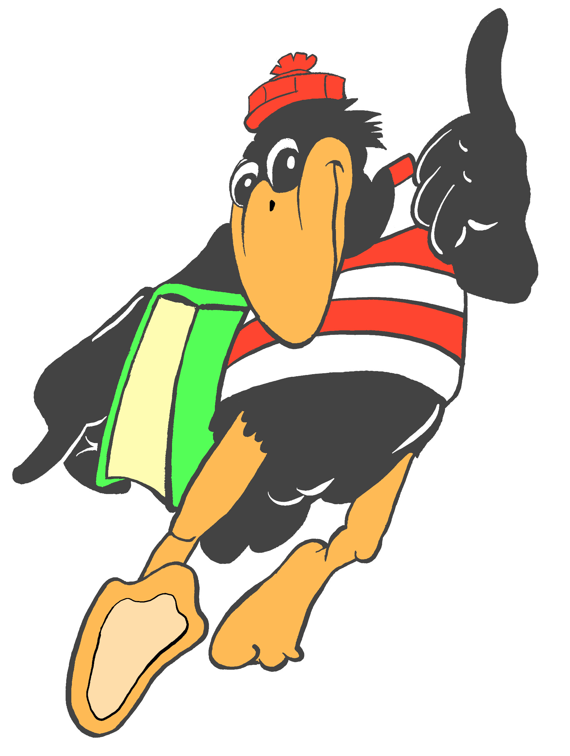 Marabu Fridolin freut sich auf Dich!