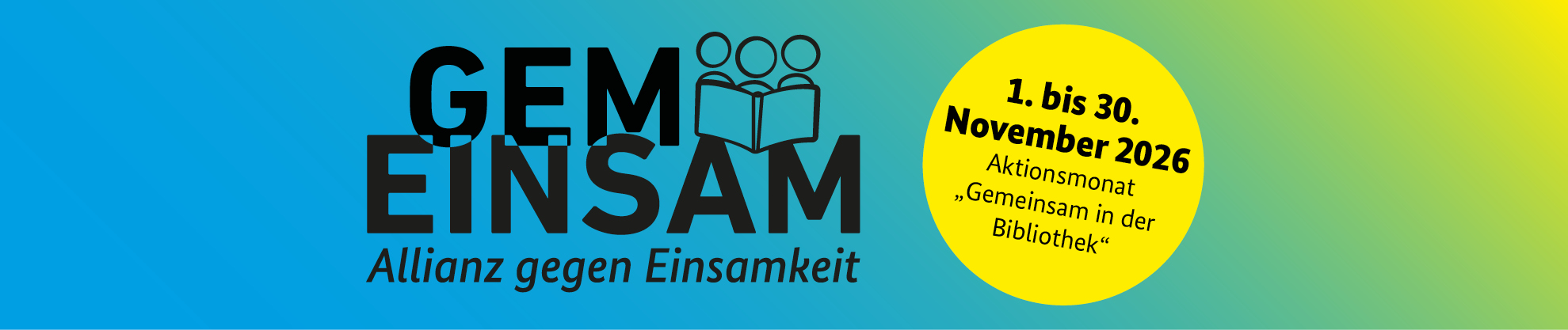 Banner Gemeinsam in der Bibliothek (c) dbv