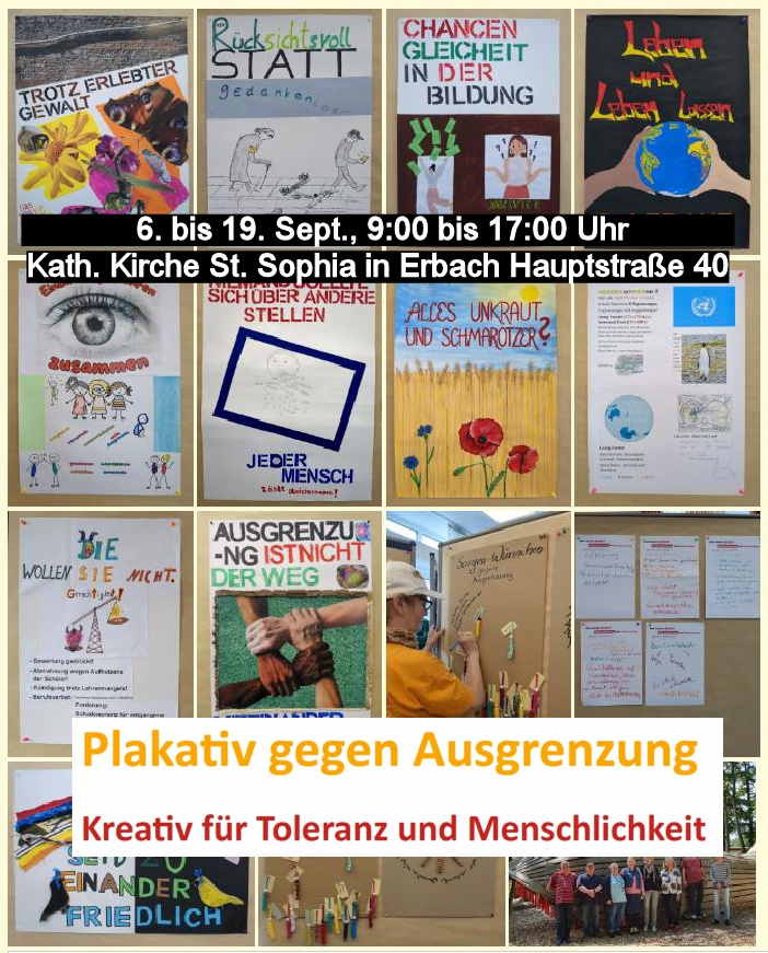 Ausstellung Plakativ gegen Ausgrenzung (c) Katholische Arbeitslosen- und Betriebsseelsorge Bistum Mainz