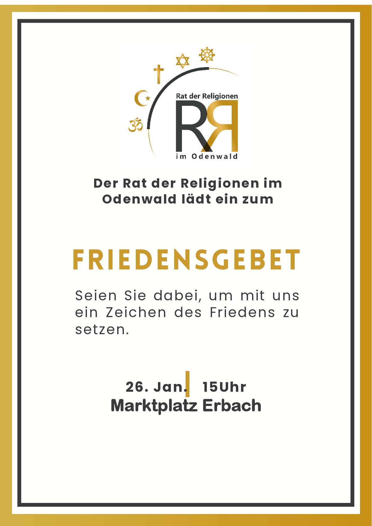 Friedensgebet Erbach (c) Rat der Religionen im Odenwaldkreis