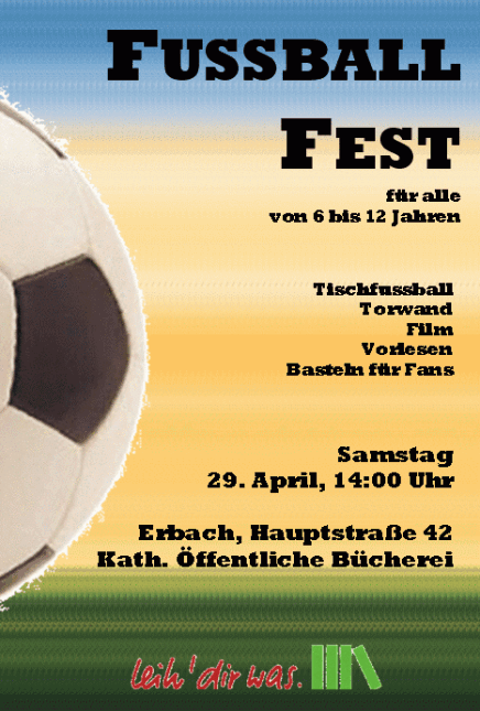 Fussballfest in der Bücherei