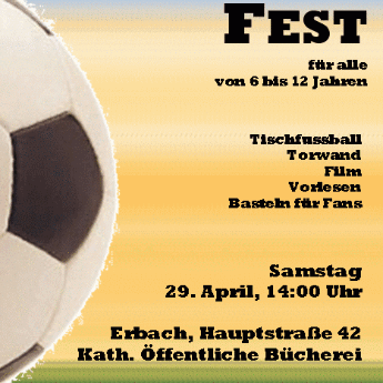 Fussballfest in der Bücherei