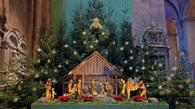Weihnachtskrippe im Dom zu Mainz