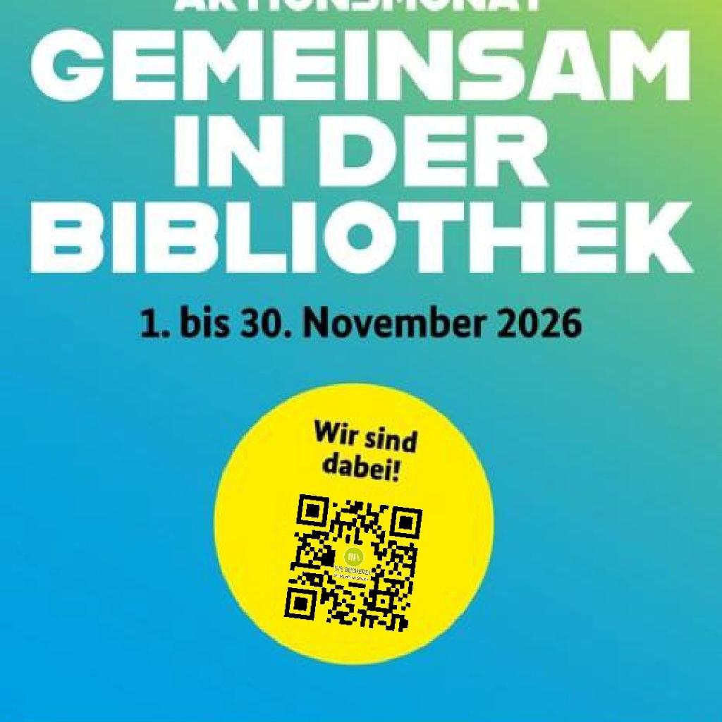 Plakat Gemeinsam in der Bibliothek