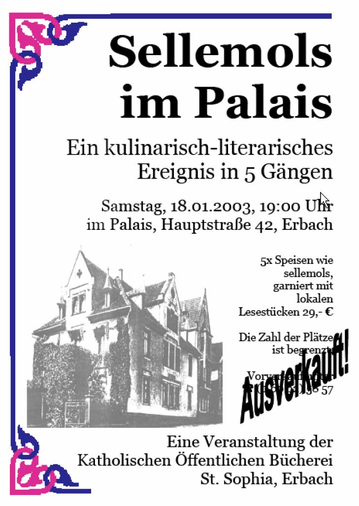 Sellemols-Plakat (c) Bücherei St. Sophia/WW