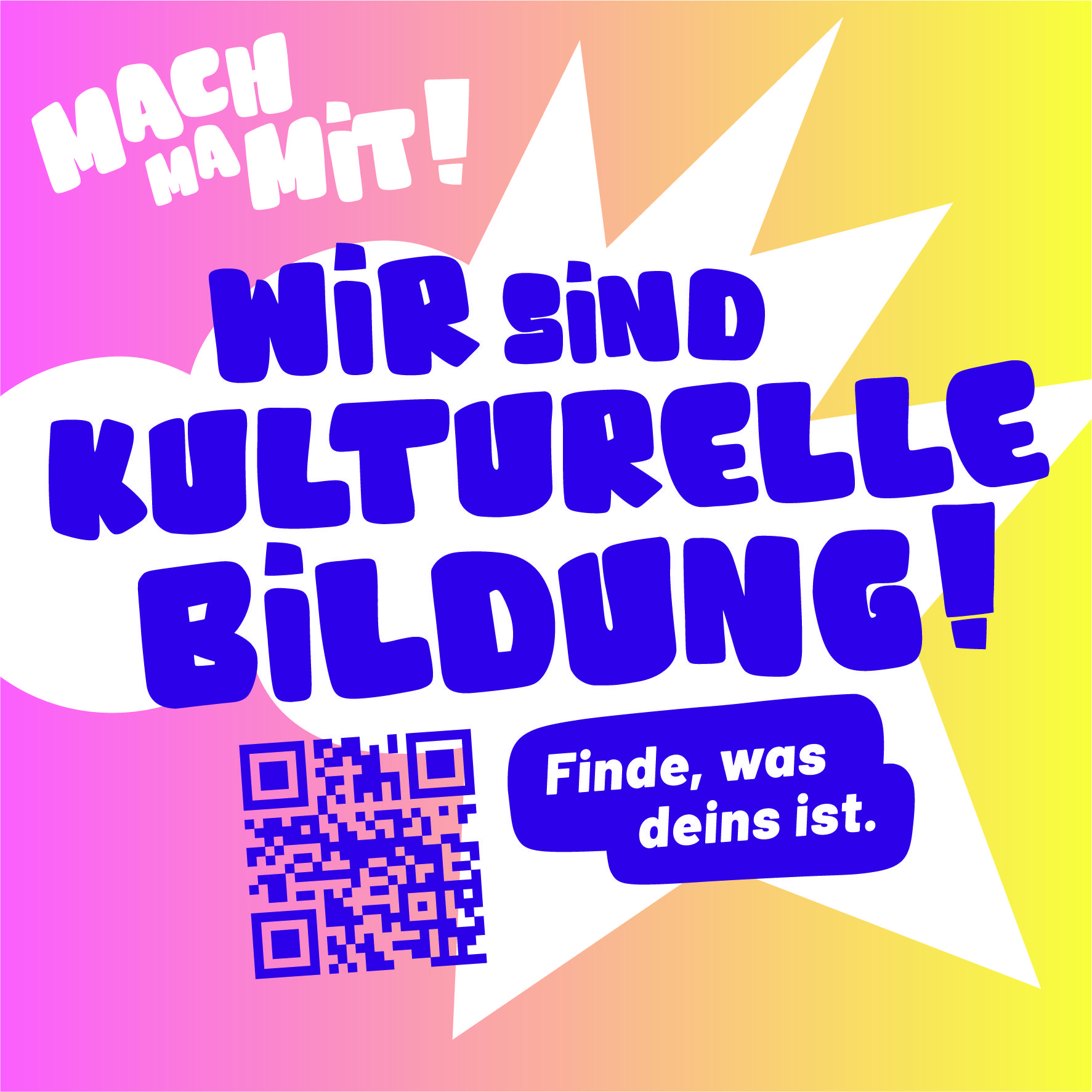 Splash Logo 'Wir sind kulturelle Bildung!'