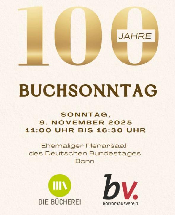 Einladung 100 Jahre Buchsonntag (c) Borromäusverein e.V.