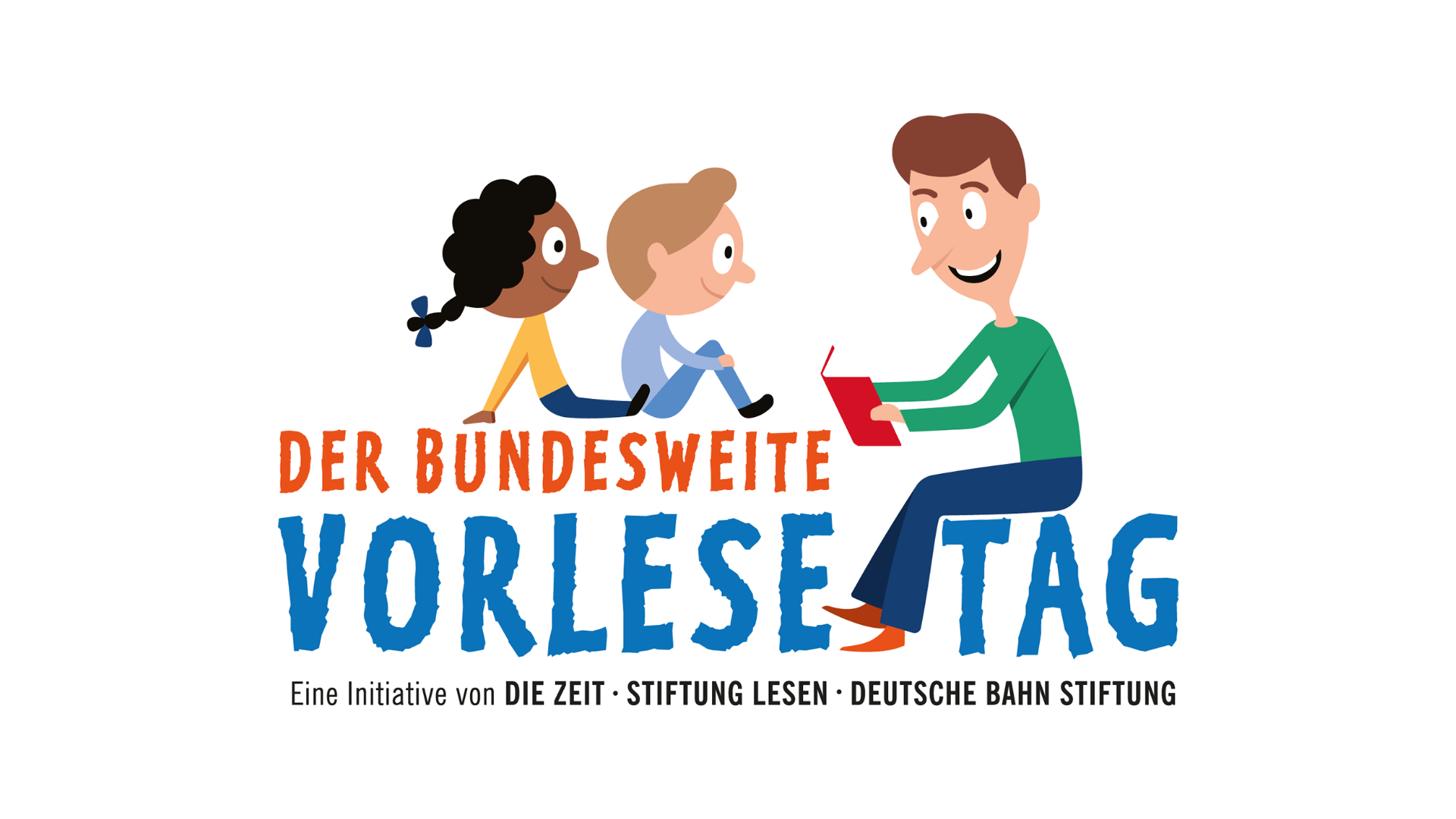 Logo des Bundesweiten Vorlesetages (c) Gert Albrecht für DIE ZEIT, Stiftung Lesen, Deutsche Bahn Stiftung