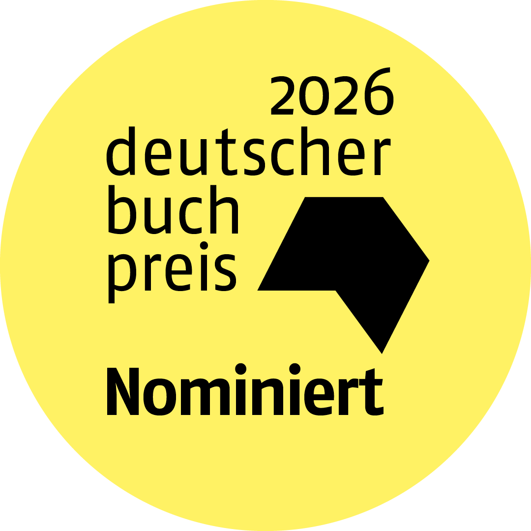 Nominiert-Logo Deutscher Buchpreis 2026 (c) Stiftung Buchkultur und Leseförderung des Börsenvereins des Deutschen Buchhandels