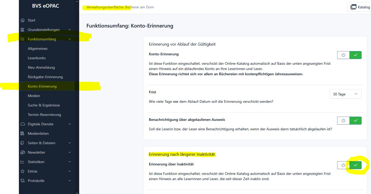 Konto-Erinnerung (zum Vergrößern anklicken) (c) IBTC