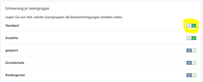 Lesergruppen festlegen (zum Vergrößern anklicken) (c) IBTC