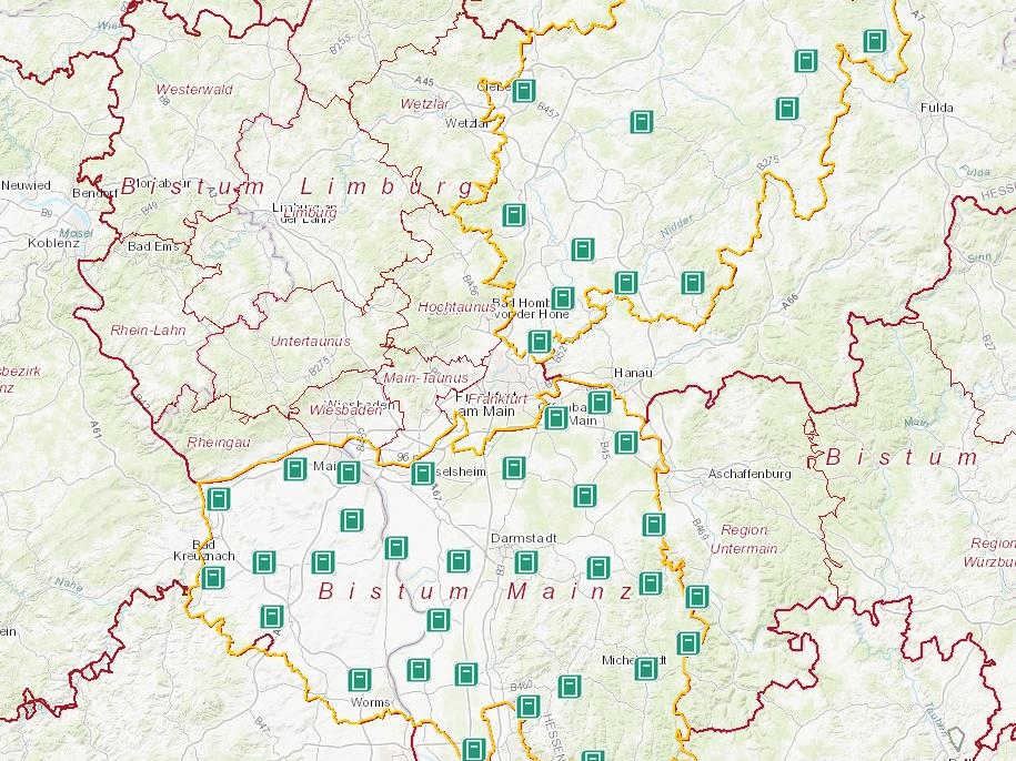 KÖB-Bistumskarte (c) Bistum Mainz