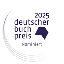 Nominiert-Logo Deutscher Buchpreis 2025 (c) Stiftung Buchkultur und Leseförderung des Börsenvereins des Deutschen Buchhandels