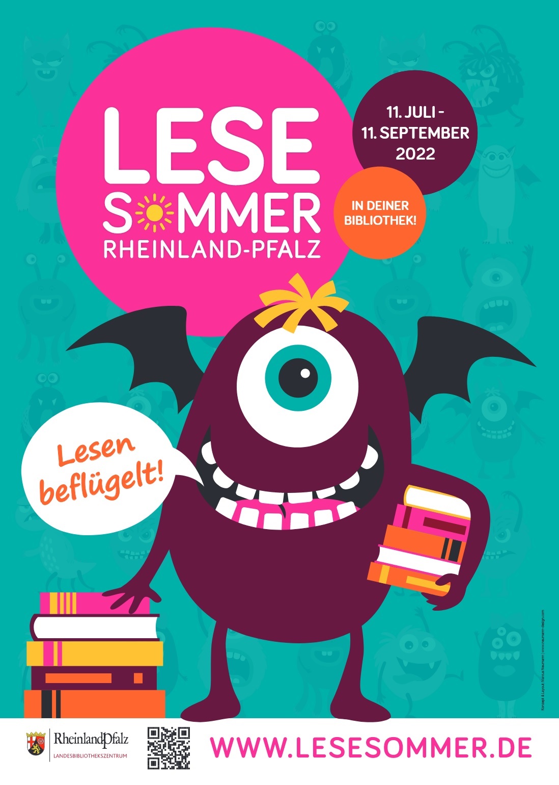 Plakat LESESOMMER RLP (c) LBZ Rheinland-Pfalz