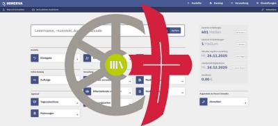Minerva-Startseite mit Bistums- und Büchereilogo