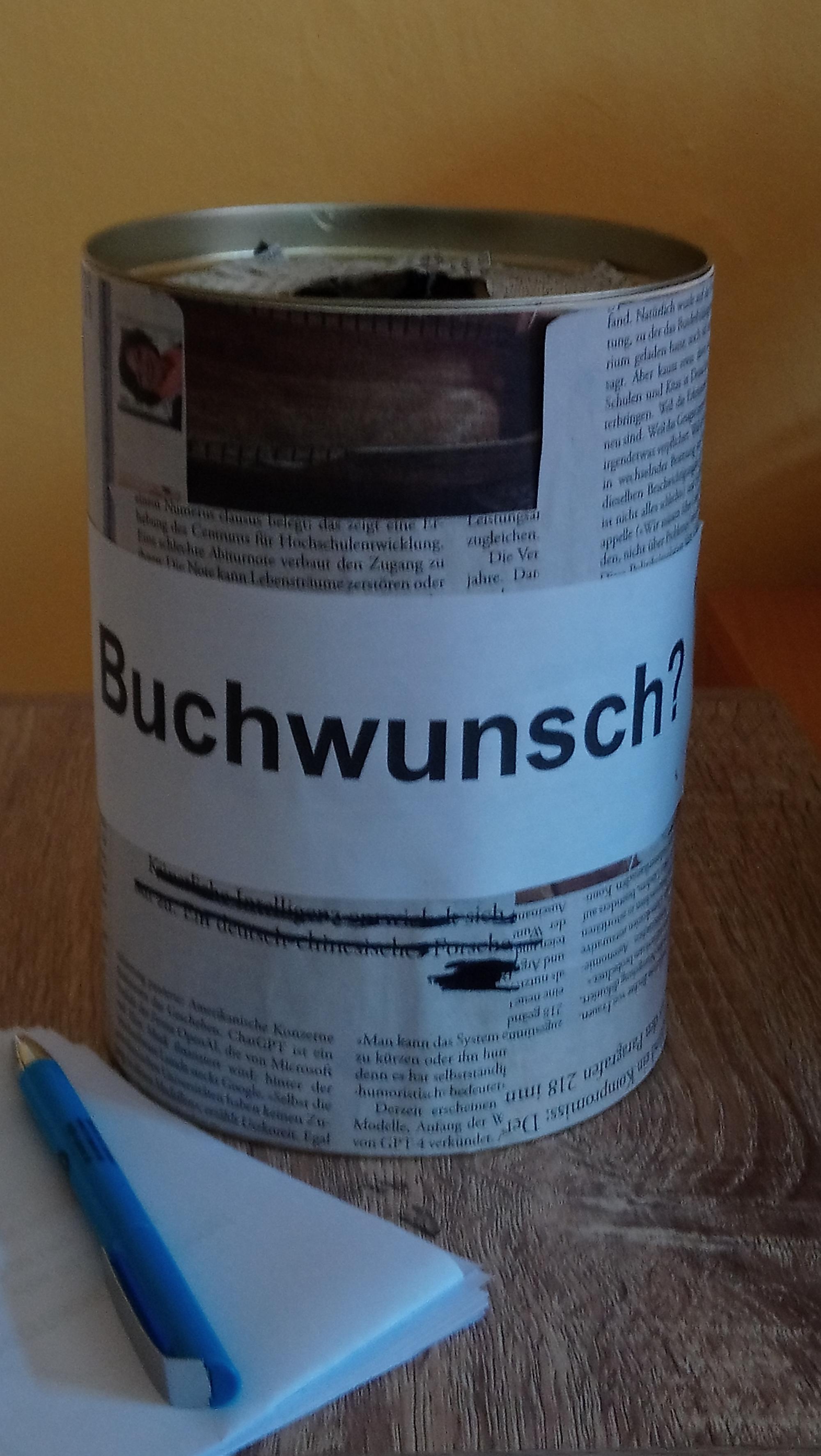 Zettelbox Buchwunsch