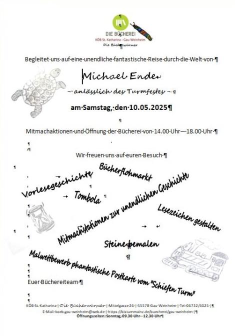 Plakat Michael Ende (c) KÖB Gau-Weinheim