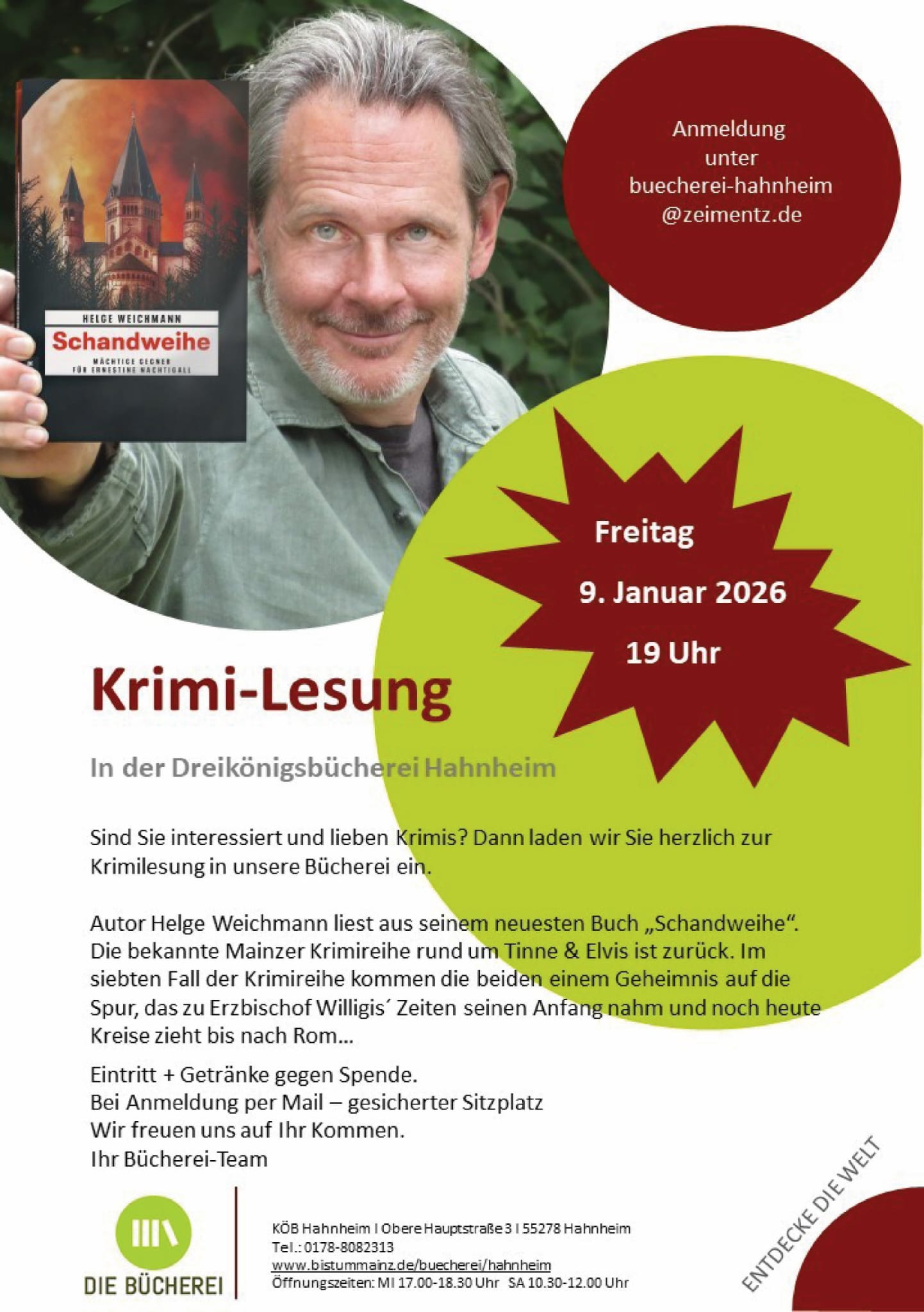 Lesung mit Helge Weichmann: Schandweihe (c) bh