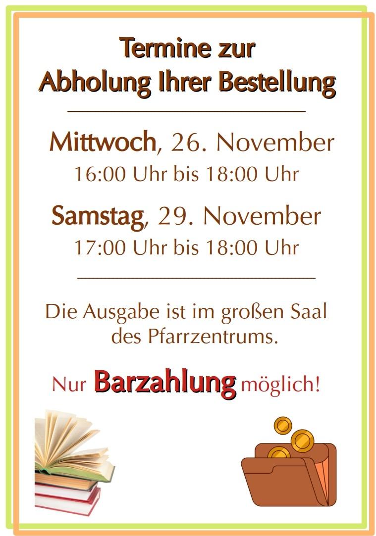 Abholung Ihrer Bestellung