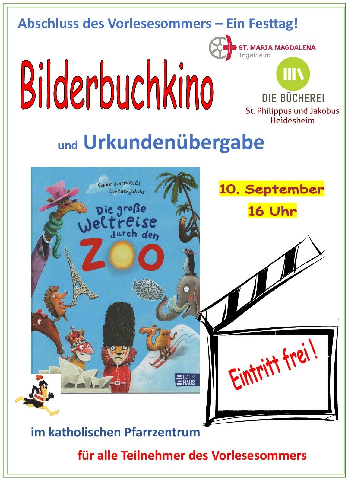 Bilderbuchkino mit Urkundenübergabe (c) KÖB Heidesheim