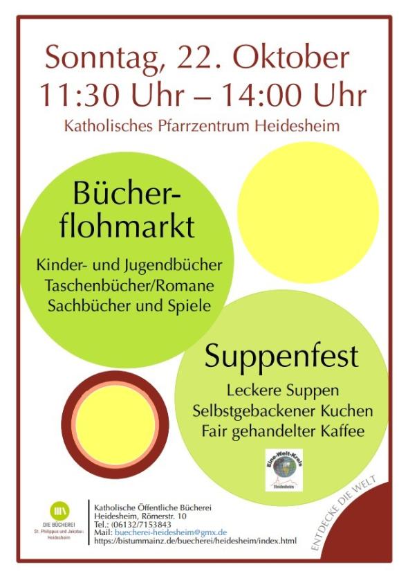 Plakat Flohmarkt Suppenfest_2023_geändert (c) KÖB Heidesheim