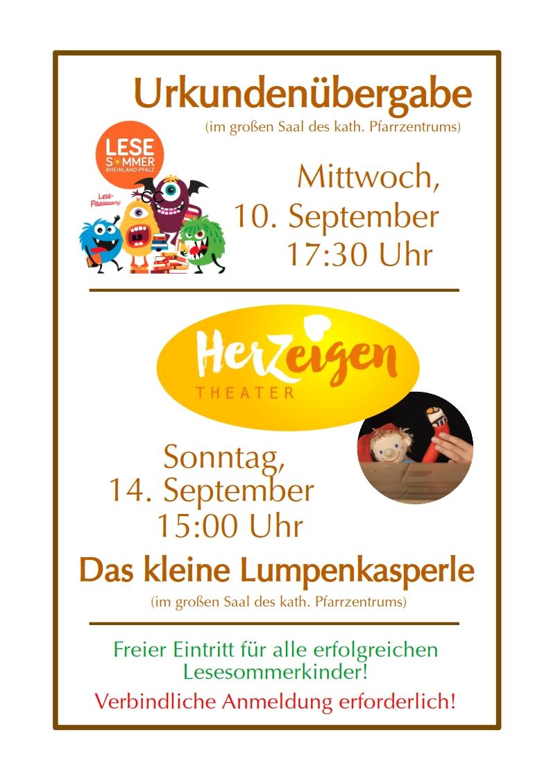 Plakat Urkundenübergabe Lesesommer 2025 (c) KÖB Heidesheim