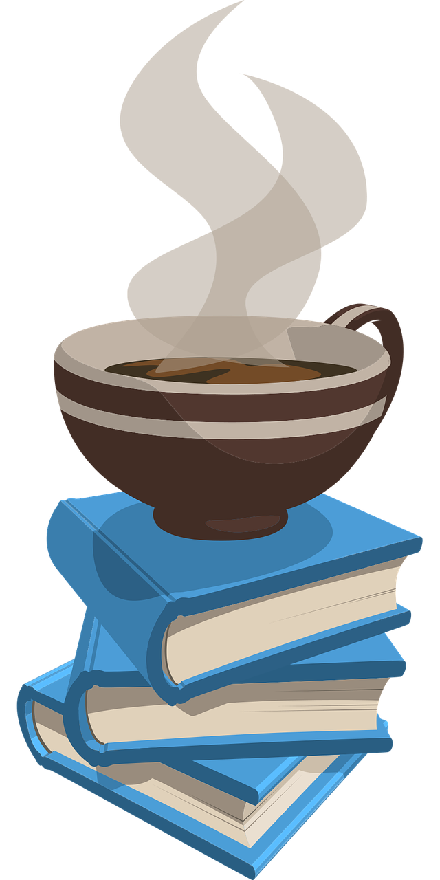 Buch-Kaffee-Illustration